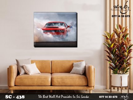 Dodge Car Canvas wall art with frame - SC-438
